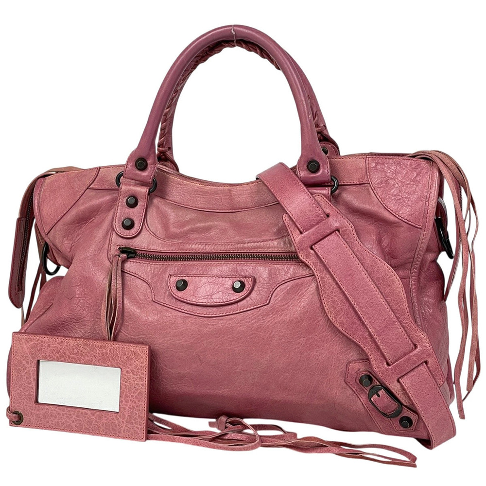 Balenciaga The City Handbag Leather Pink